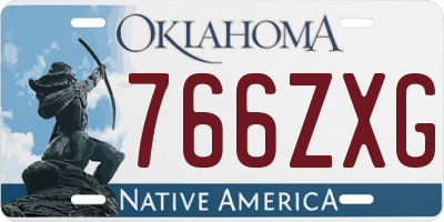 OK license plate 766ZXG
