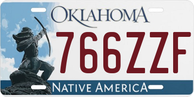 OK license plate 766ZZF