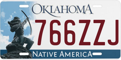 OK license plate 766ZZJ