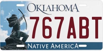 OK license plate 767ABT