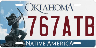 OK license plate 767ATB