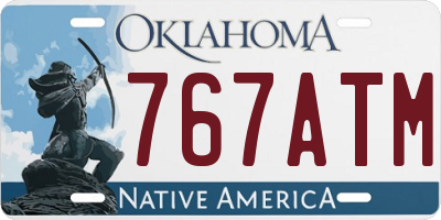 OK license plate 767ATM