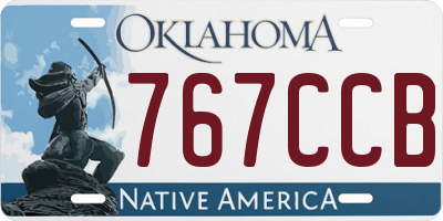 OK license plate 767CCB
