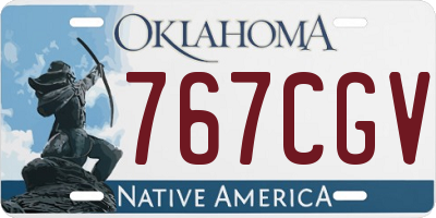 OK license plate 767CGV
