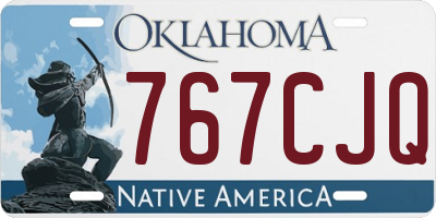 OK license plate 767CJQ