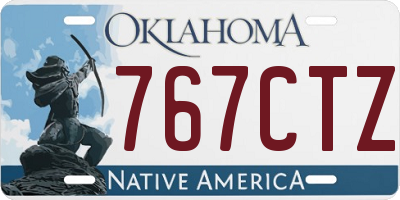 OK license plate 767CTZ