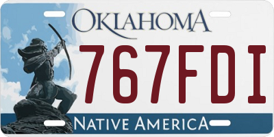 OK license plate 767FDI
