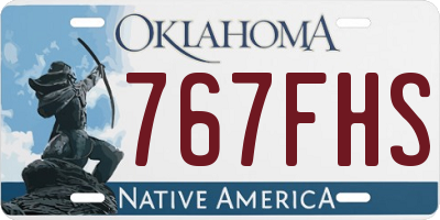 OK license plate 767FHS