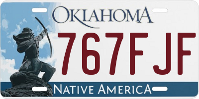 OK license plate 767FJF