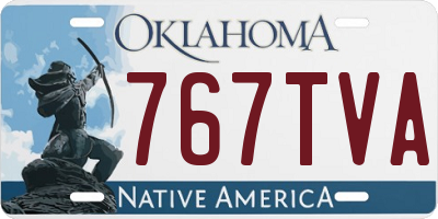 OK license plate 767TVA