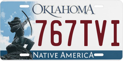 OK license plate 767TVI
