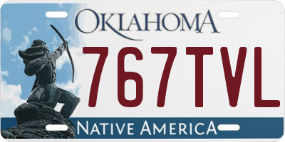 OK license plate 767TVL