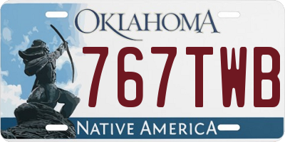 OK license plate 767TWB