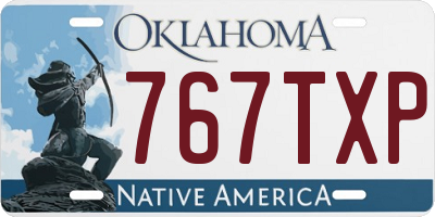 OK license plate 767TXP