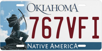 OK license plate 767VFI
