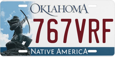 OK license plate 767VRF