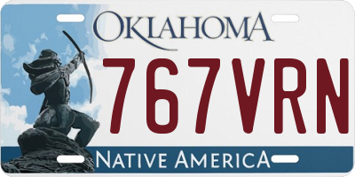 OK license plate 767VRN