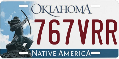 OK license plate 767VRR