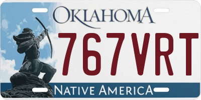 OK license plate 767VRT