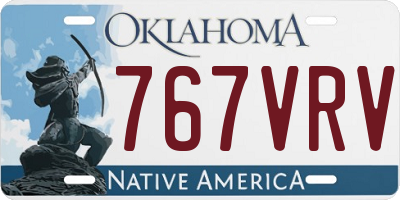 OK license plate 767VRV