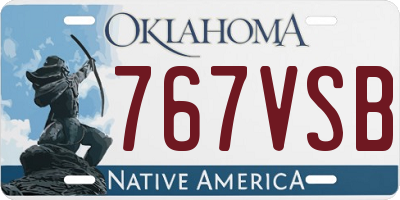 OK license plate 767VSB