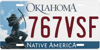 OK license plate 767VSF