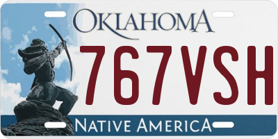 OK license plate 767VSH