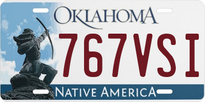 OK license plate 767VSI