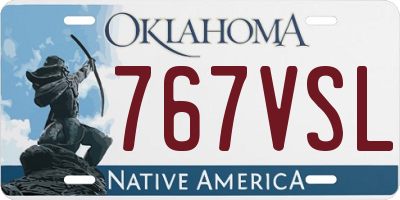 OK license plate 767VSL