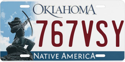 OK license plate 767VSY