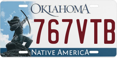 OK license plate 767VTB