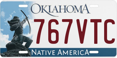 OK license plate 767VTC