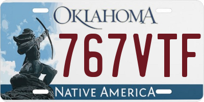OK license plate 767VTF
