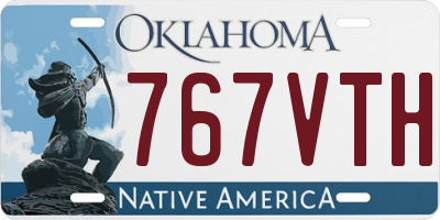 OK license plate 767VTH
