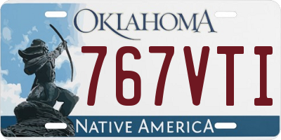 OK license plate 767VTI
