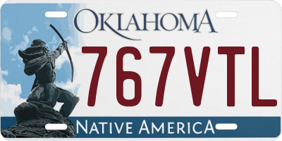 OK license plate 767VTL