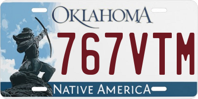 OK license plate 767VTM