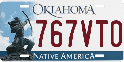 OK license plate 767VTO