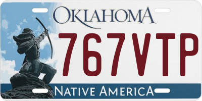 OK license plate 767VTP