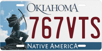 OK license plate 767VTS
