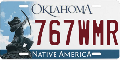 OK license plate 767WMR