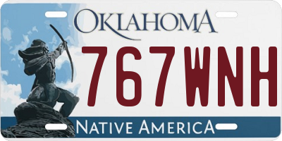 OK license plate 767WNH