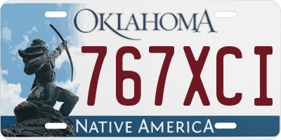 OK license plate 767XCI