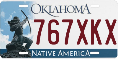 OK license plate 767XKX