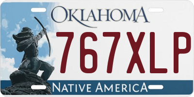 OK license plate 767XLP