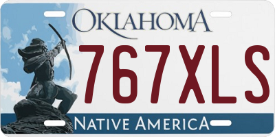 OK license plate 767XLS