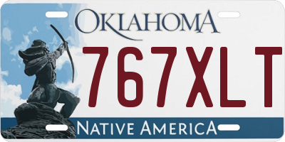 OK license plate 767XLT
