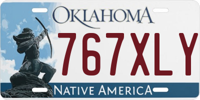 OK license plate 767XLY