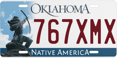 OK license plate 767XMX