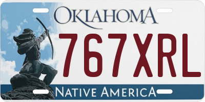 OK license plate 767XRL